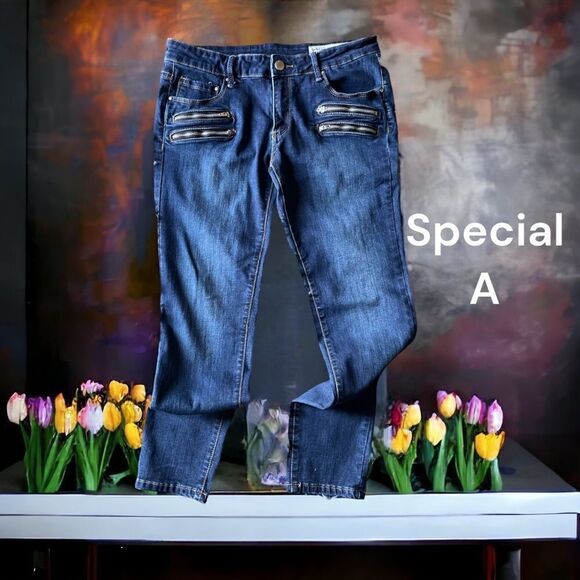 Special A l Rare! l Zipper decor  l Ankle  l Fit l 5 pocket Juniors 11 l EUC - Picture 1 of 15